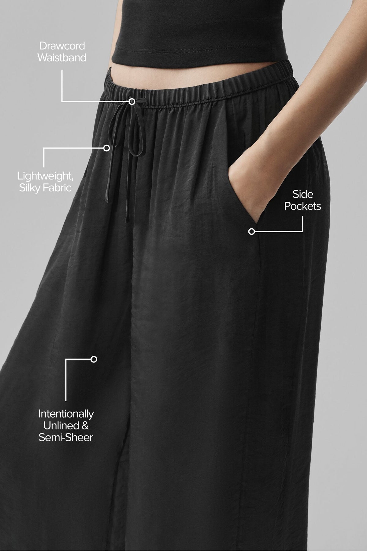 Alo Yoga Semi-Sheer Golden Hour High-Waist Straight Leg Pant - Black - imagen 2
