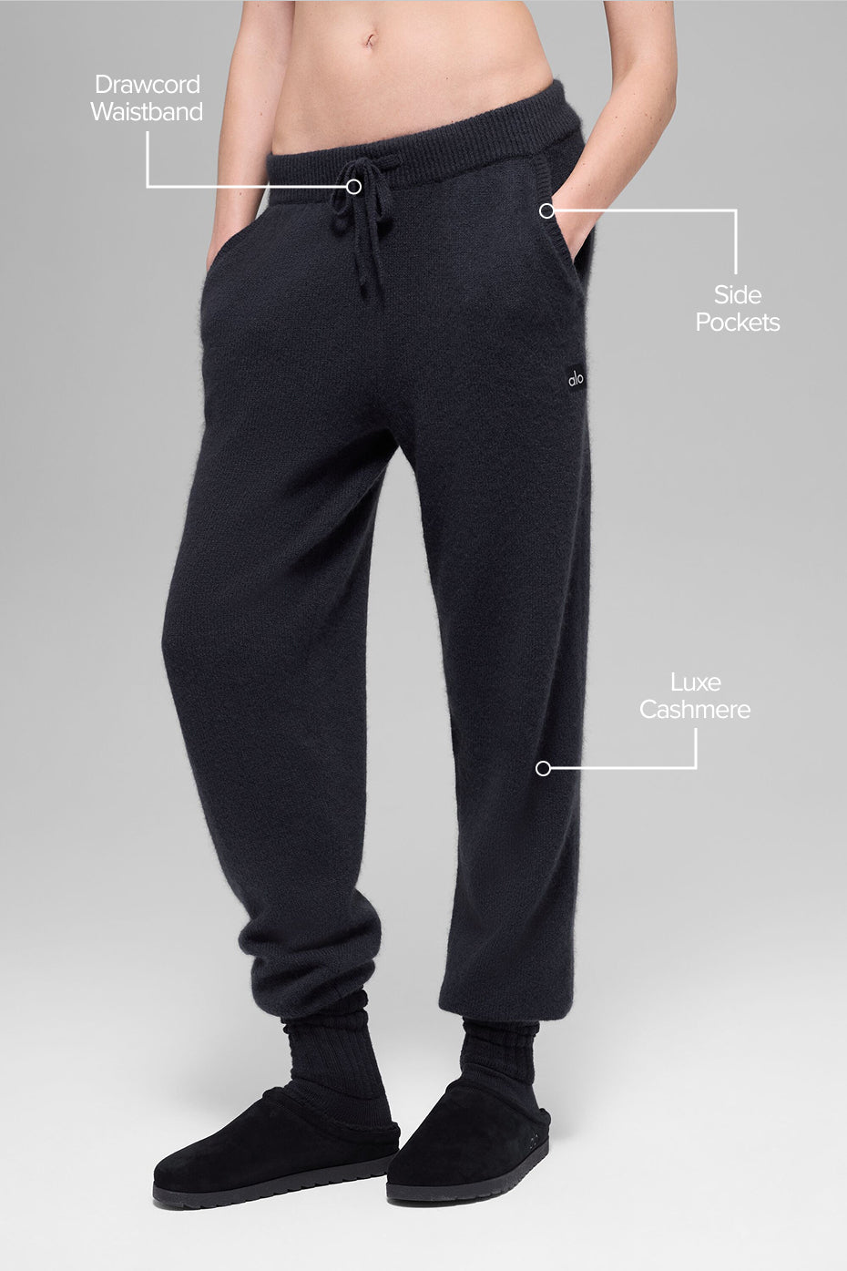 Alo Yoga Wool Cashmere High-Waist New Class Jogger - Black - imagen 2