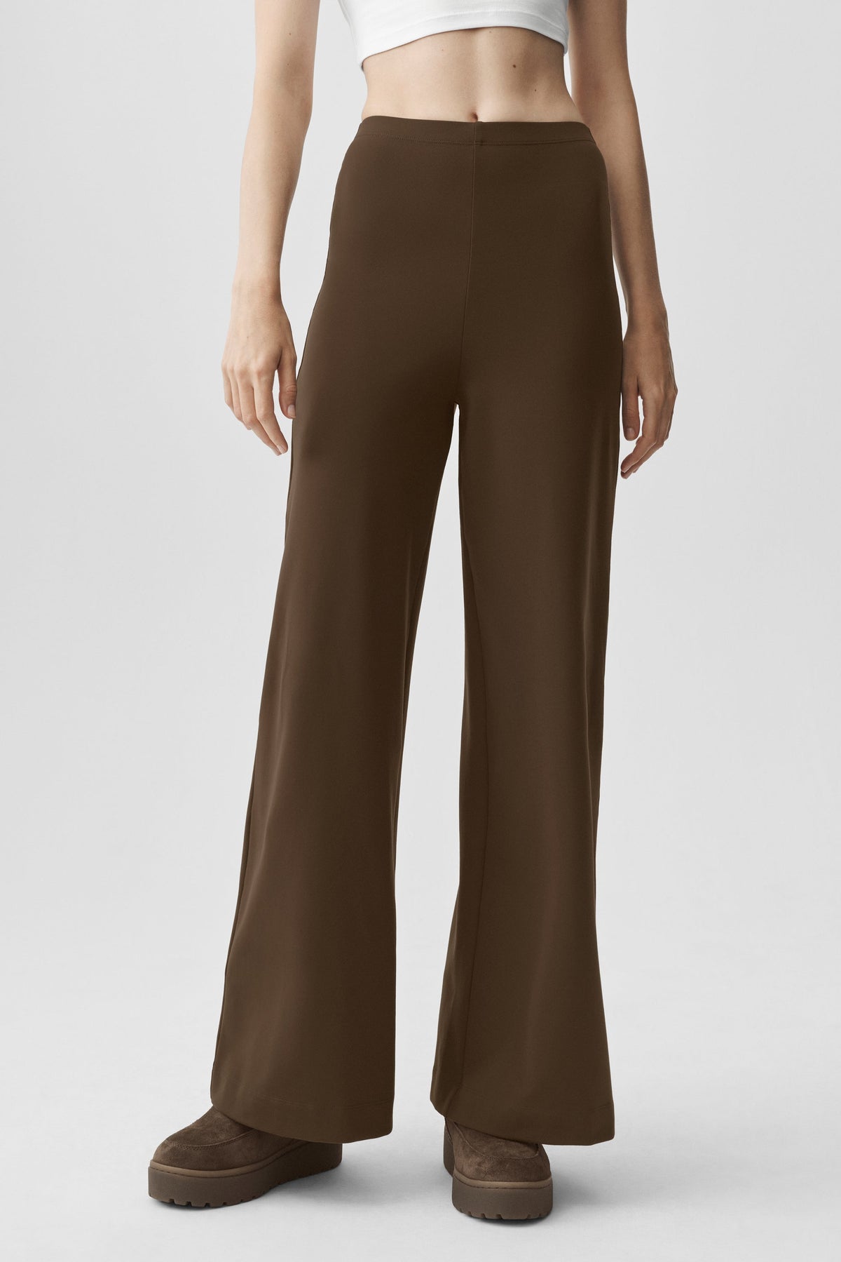 Alo Yoga Airbrush High-Waist Wide Leg Pant (Long) - Espresso - imagen 1