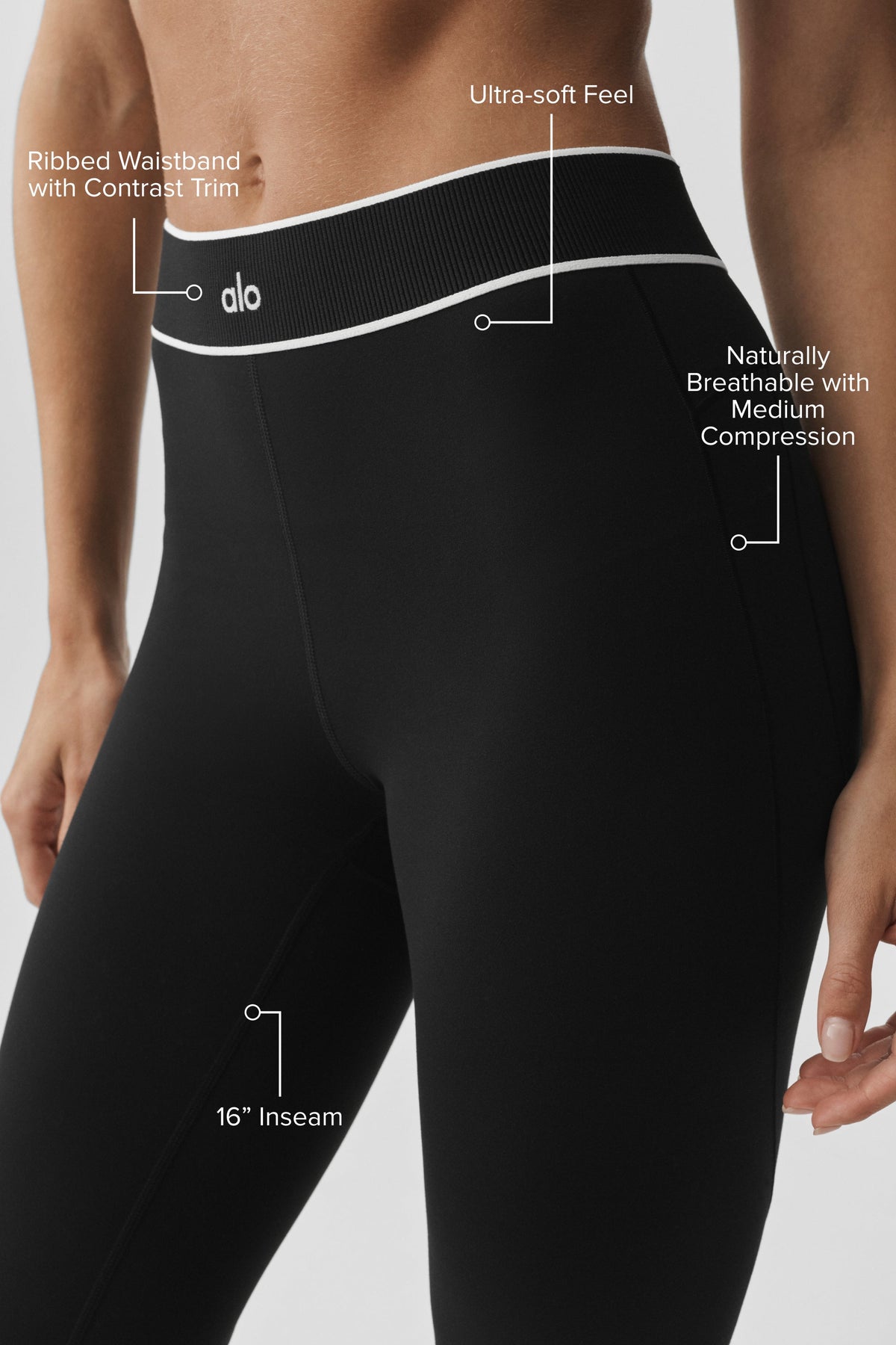 Alo Yoga ALO Softsculpt High-Waist Amp It Up Capri - Black - imagen 2