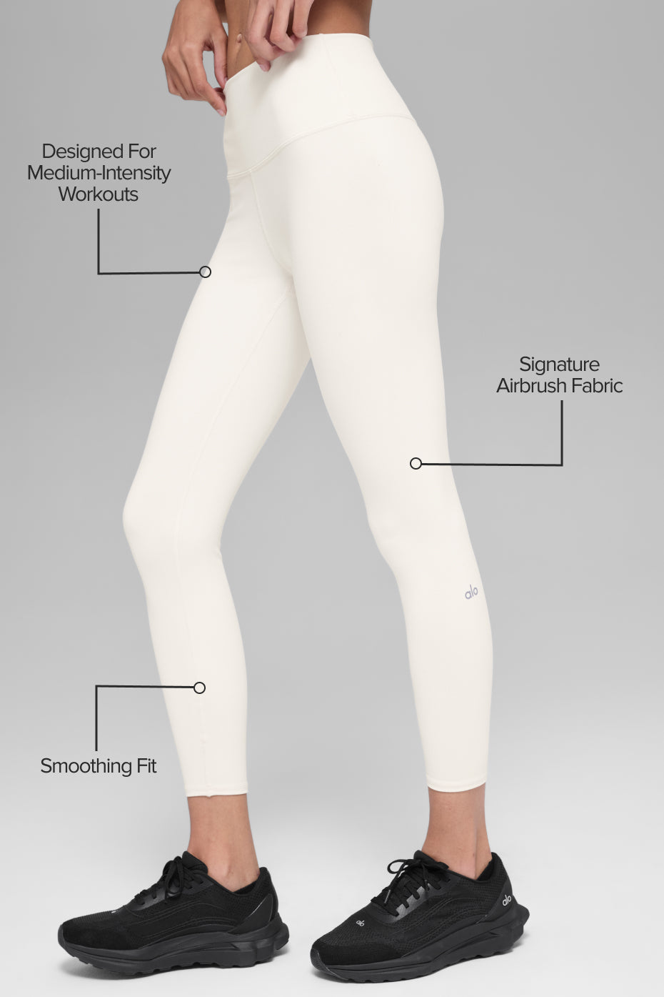 Alo Yoga 7/8 High-Waist Airbrush Legging - Ivory - imagen 2