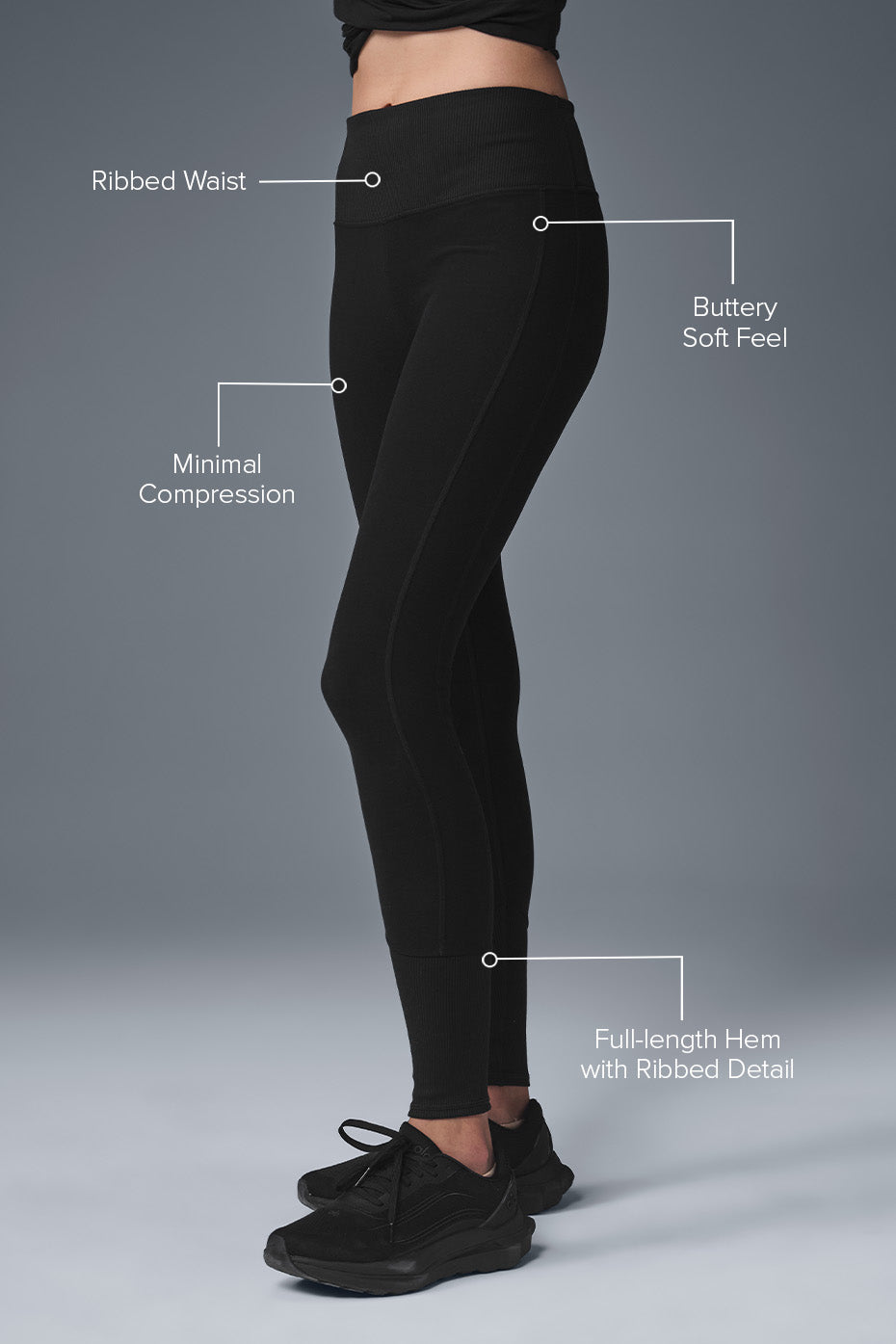 Alo Yoga High-Waist Alosoft Lounge Legging - Black - imagen 2