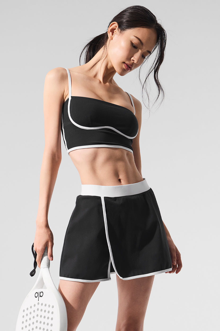 Alo Yoga Airbrush Streamlined Skirt - Black/White - imagen 4