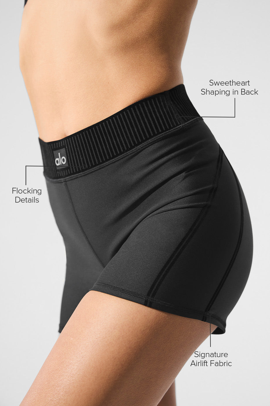 Alo Yoga Airlift High-Waist Line Up Short - Black - imagen 2