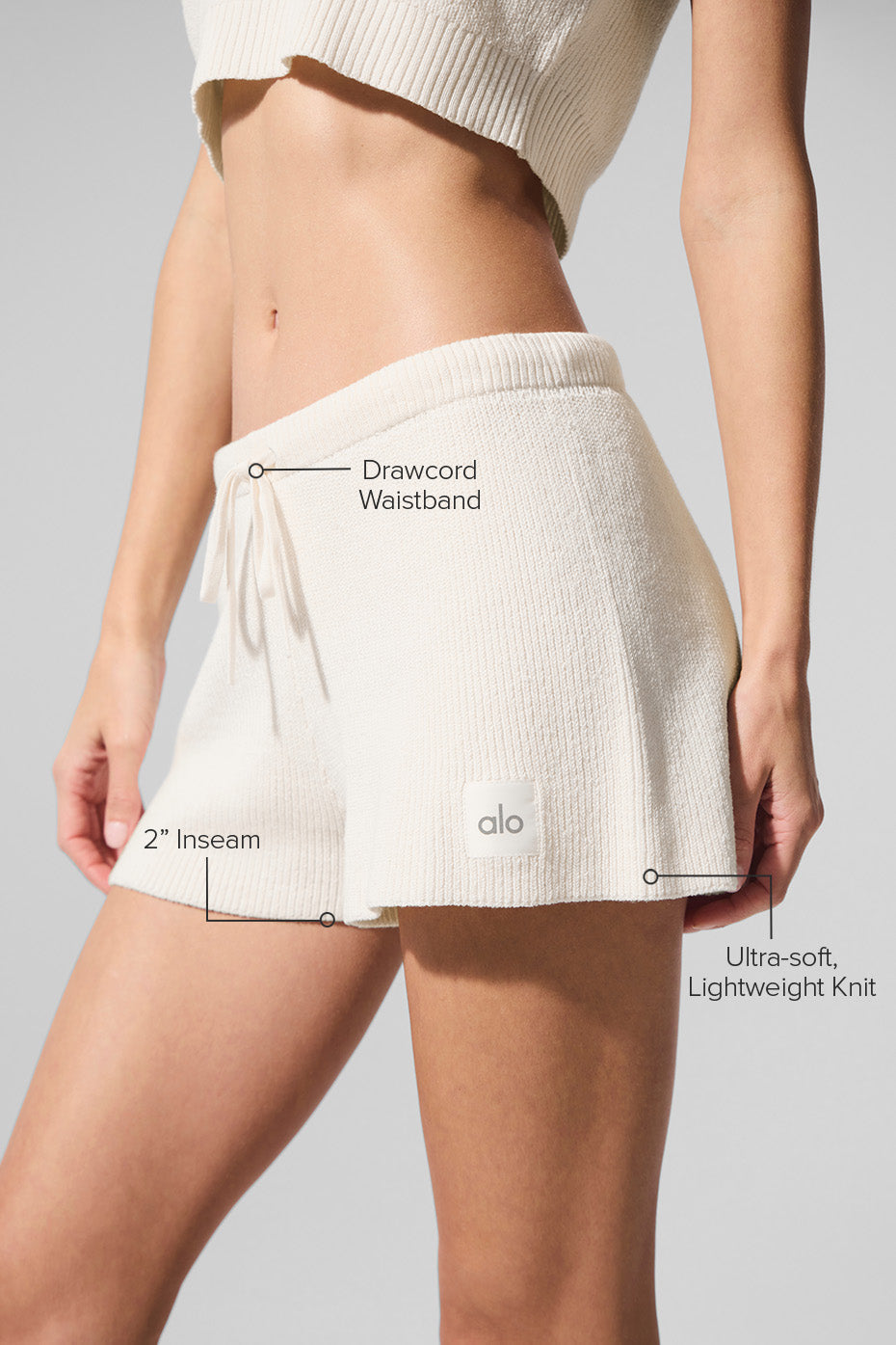 Alo Yoga Supernatural Sweater Short - Ivory - imagen 2