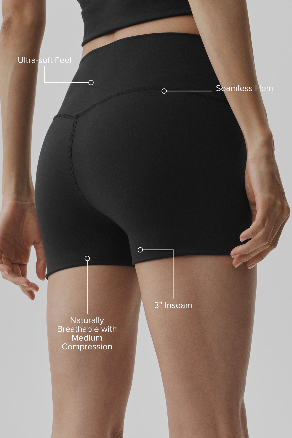 Alo Yoga 3" ALO Softsculpt High-Waist Precision Short - Black - imagen 2