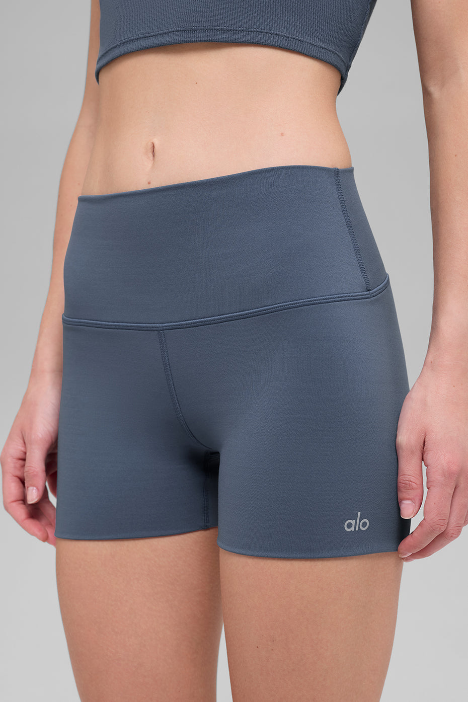 Alo Yoga 3" ALO Softsculpt High-Waist Precision Short - Bluestone - imagen 2