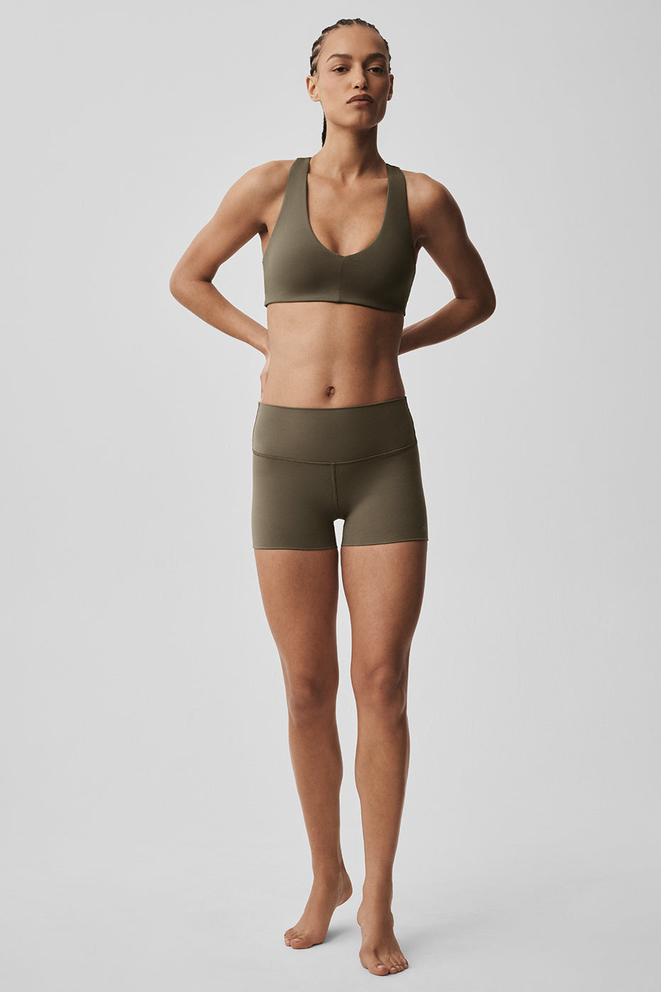 Alo Yoga 3" ALO Softsculpt High-Waist Precision Short - Olive Tree - imagen 6