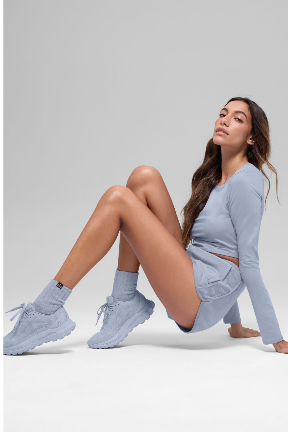 Alo Yoga Polar Fleece Retreat Short - Winter Frost - imagen 5
