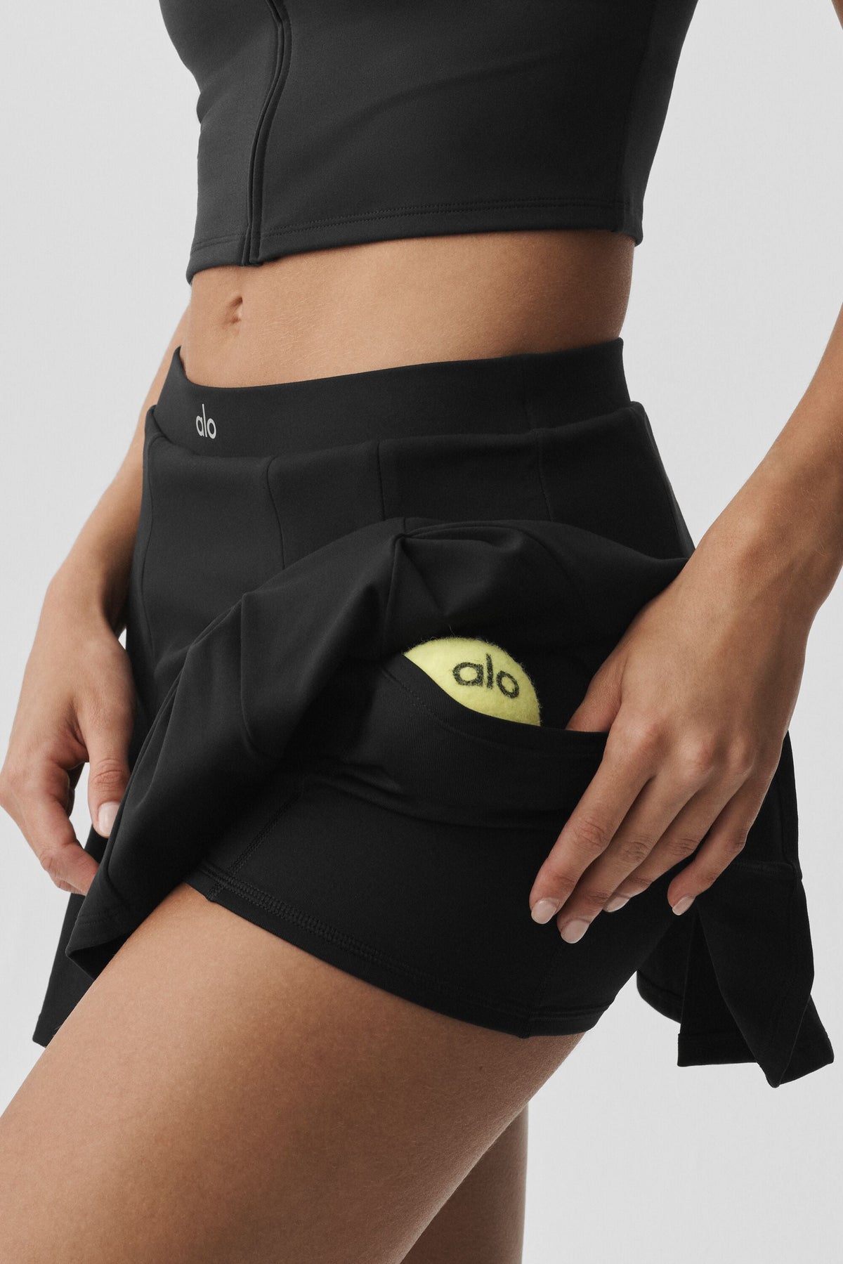 Alo Yoga ALO Softsculpt Topspin Tennis Skirt - Black - imagen 2
