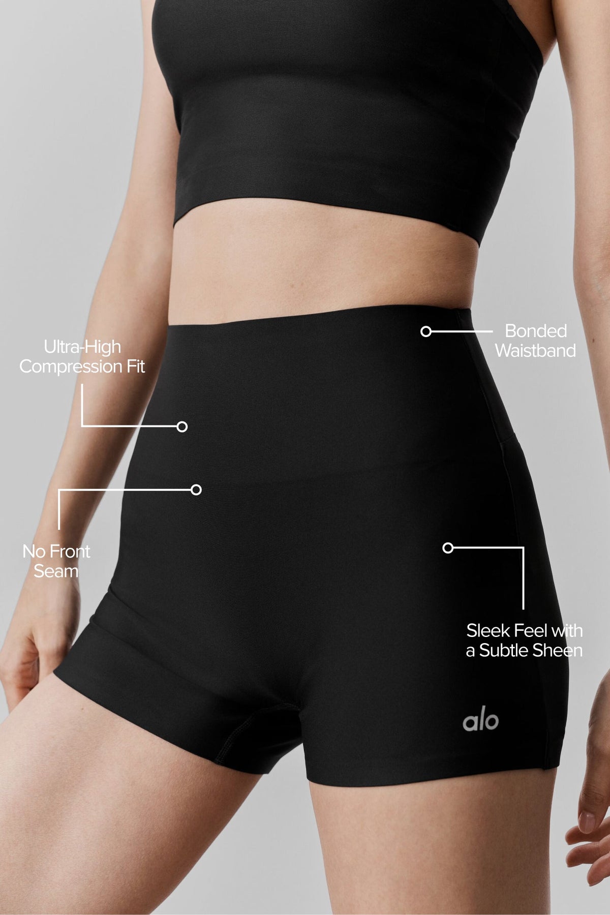 Alo Yoga 3" Airlift High-Waist Sleek Short - Black - imagen 2