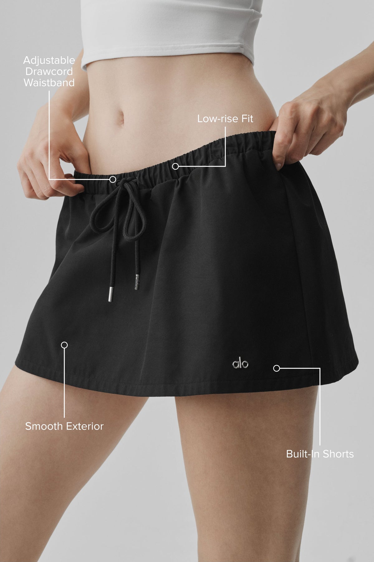 Alo Yoga Low-Rise Best Bet Skirt - Black - imagen 2