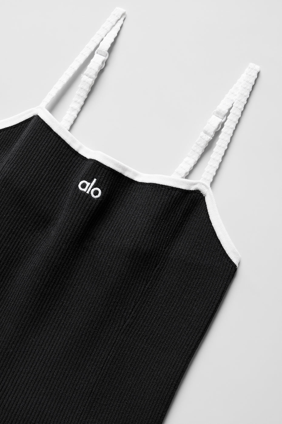 Alo Yoga Ribbed Sweater Knit Highline Dress - Black/White - imagen 6