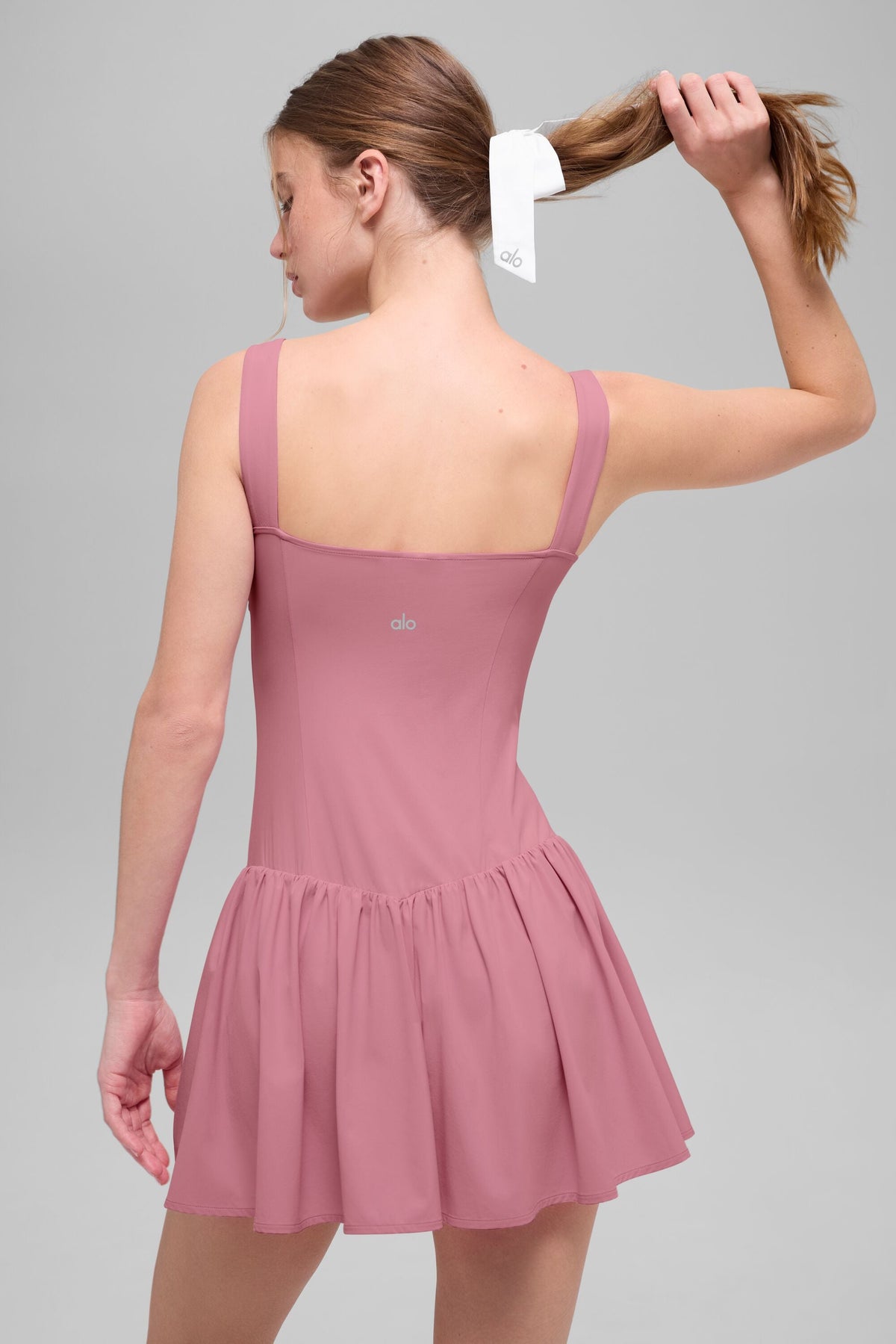 Alo Yoga Alosoft Break Point Tennis Dress - Pink Wild Rose - imagen 3