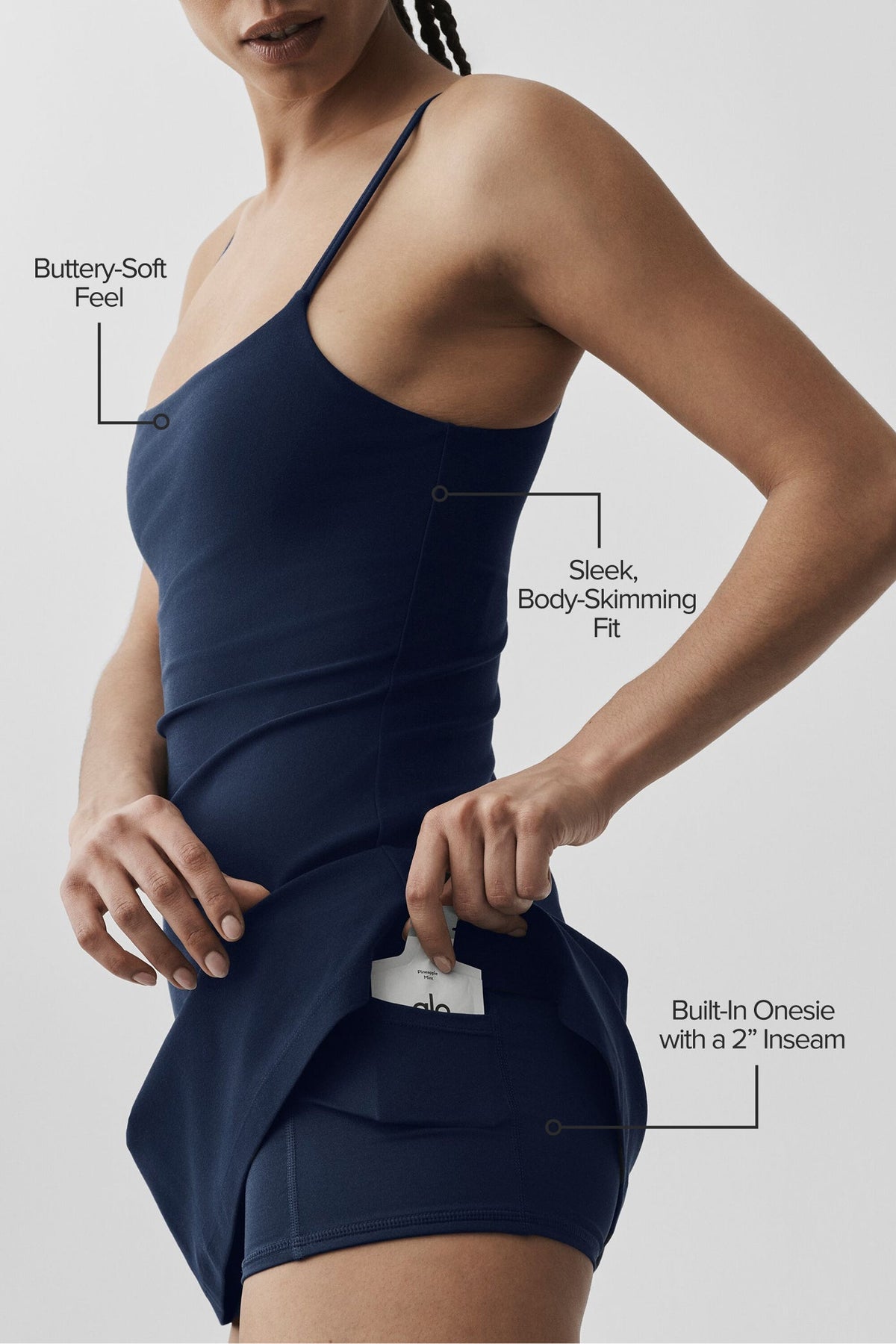 Alo Yoga Alosoft Encore Tennis Dress - Navy - imagen 2