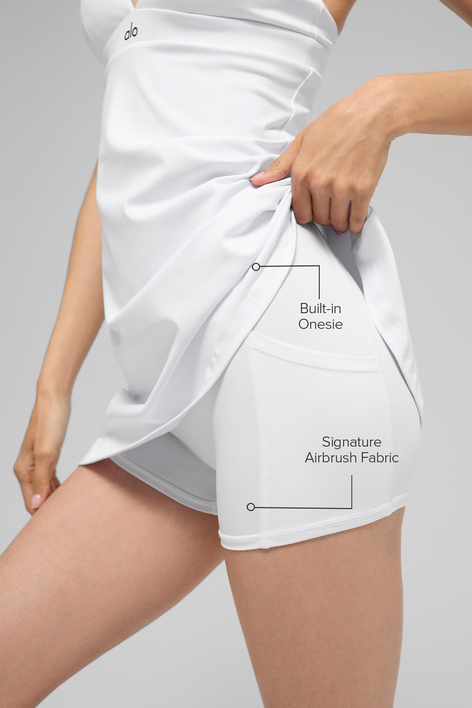 Alo Yoga Airbrush Splendor Dress - White - imagen 2