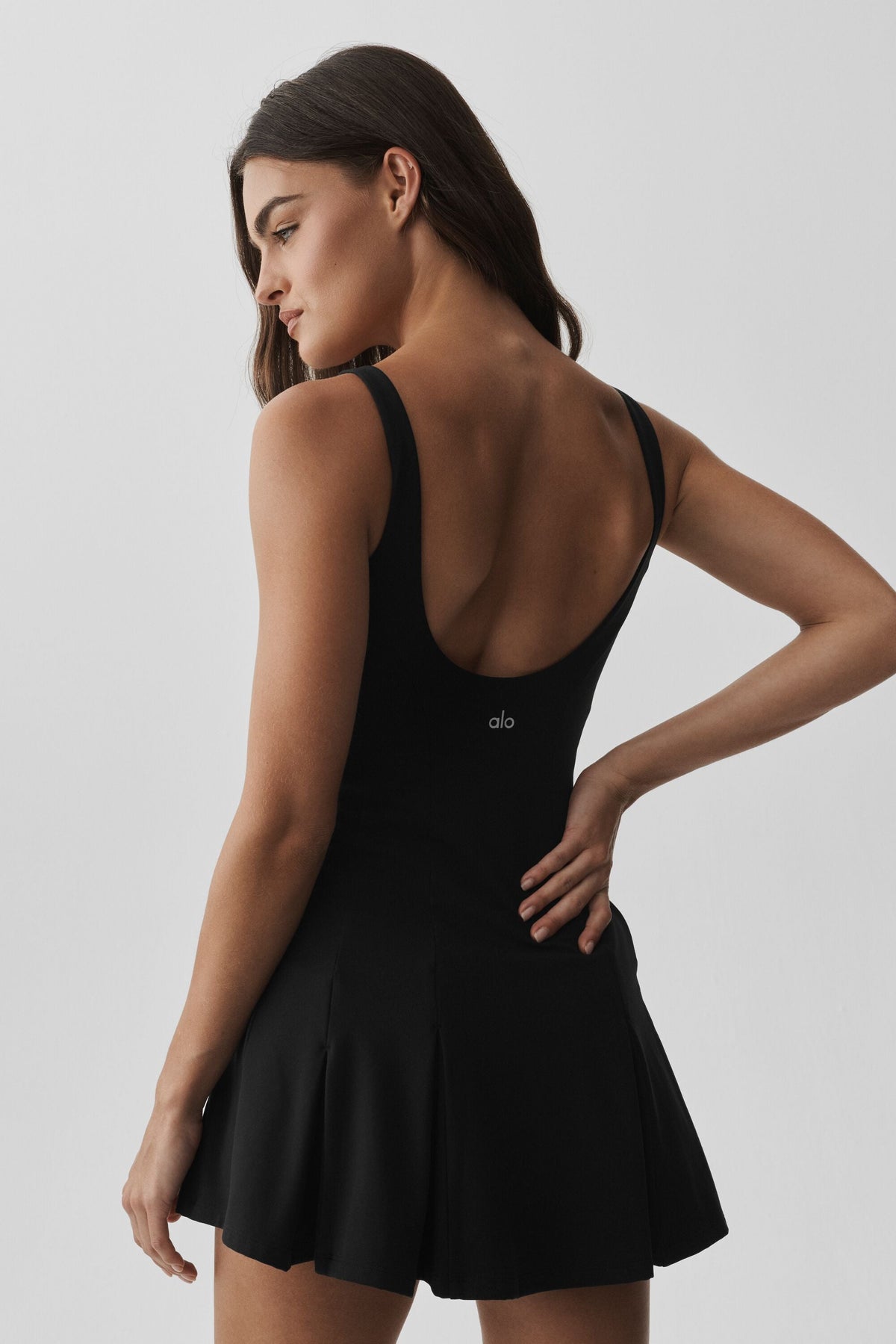 Alo Yoga ALO Softsculpt Topspin Tennis Dress - Black - imagen 4