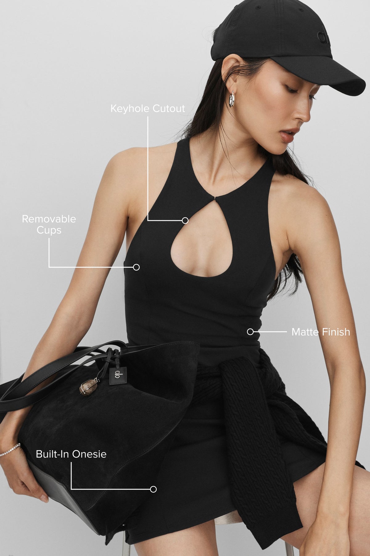 Alo Yoga Airbrush Lock In Tennis Dress - Black - imagen 2