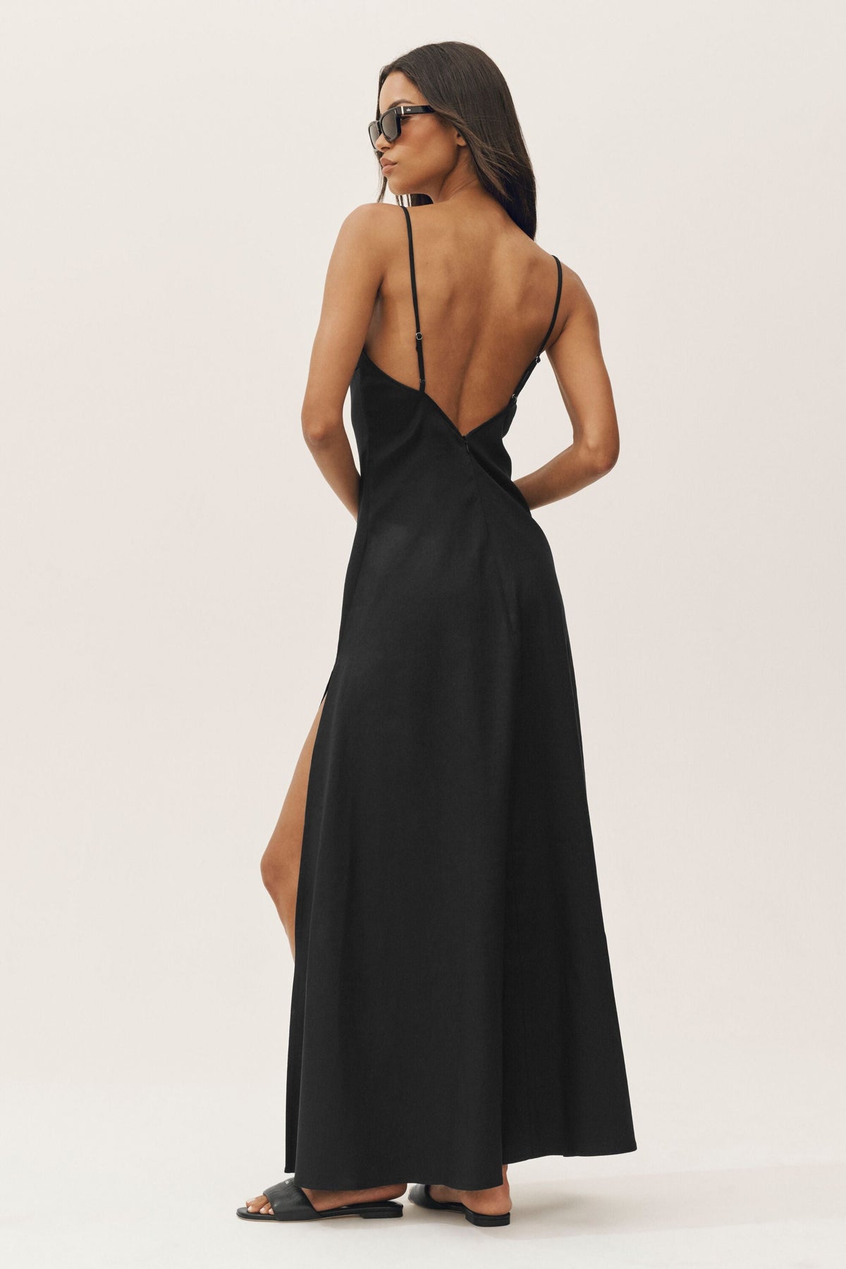 Alo Yoga Linen Blend Riviera Maxi Dress - Black - imagen 2