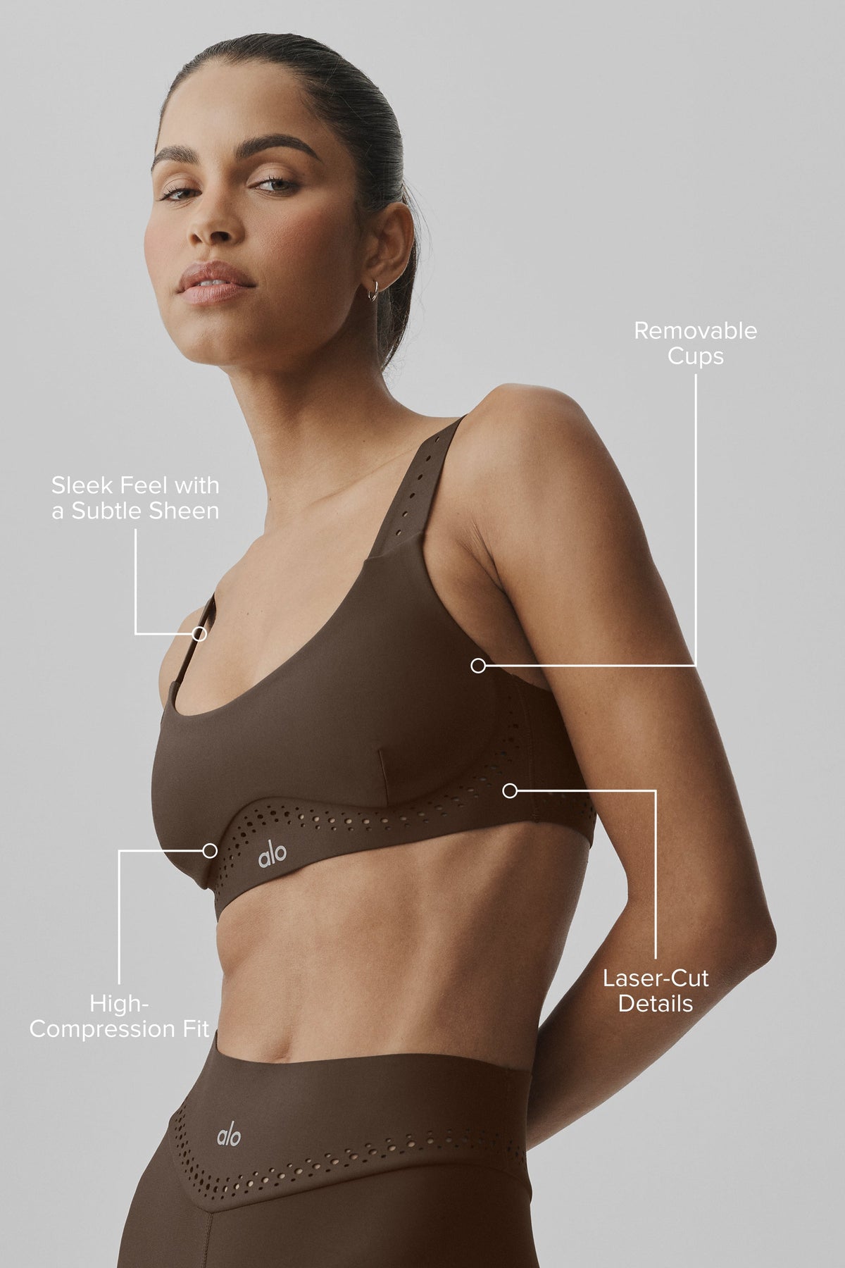 Alo Yoga Airlift Superstar Bra - Espresso - imagen 2