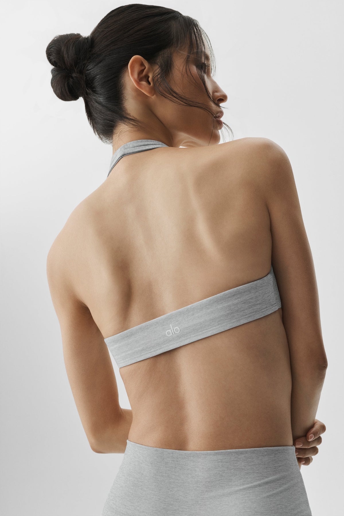 Alo Yoga Alosoft Intuition Bra - Vintage Athletic Heather - imagen 3