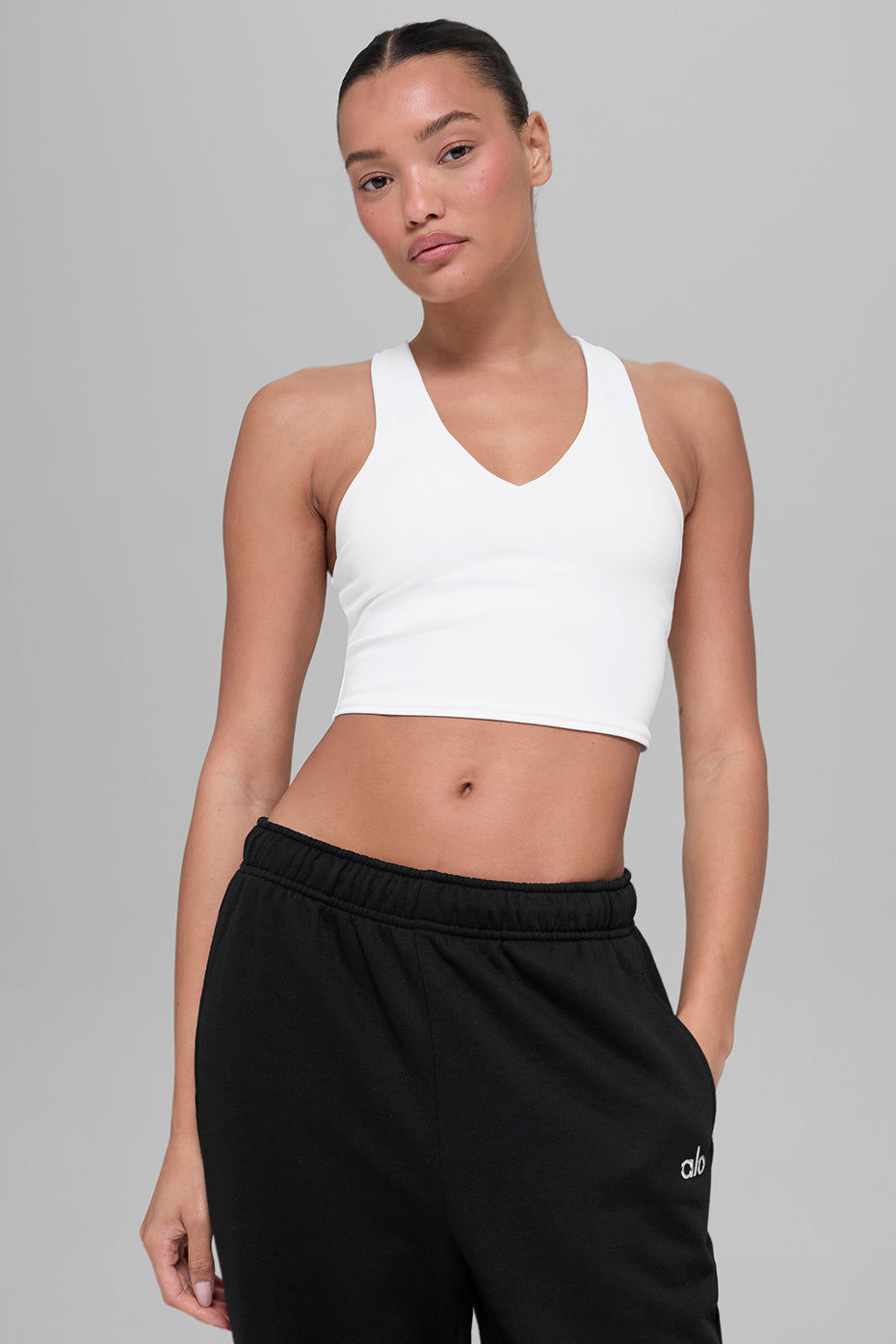 Alo Yoga Airbrush Real Bra Tank - White - imagen 2