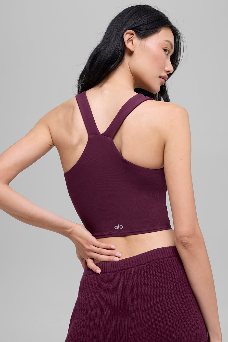 Alo Yoga Airbrush Real Bra Tank - Burgundy - imagen 3