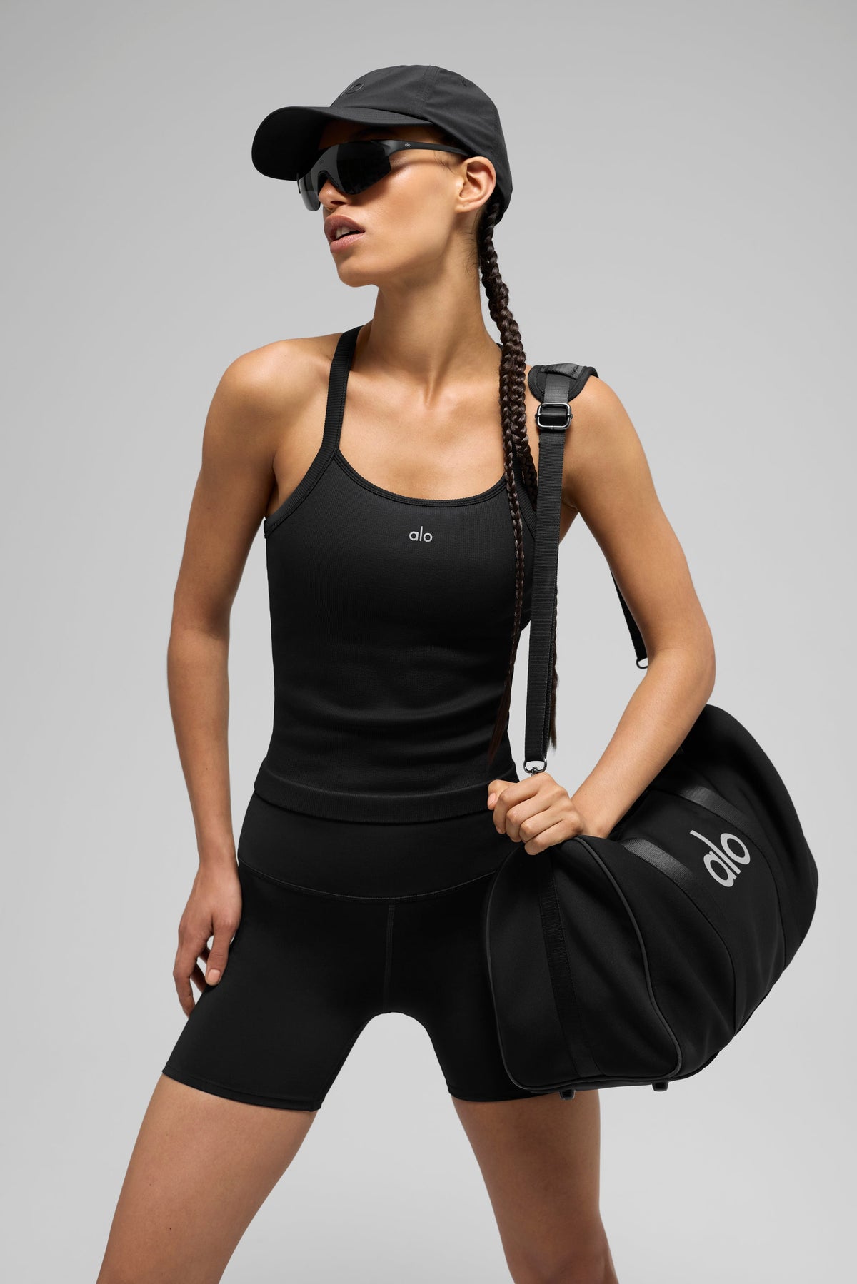 Alo Yoga Seamless Ribbed Favorite Full Length Bra Tank - Black - imagen 5