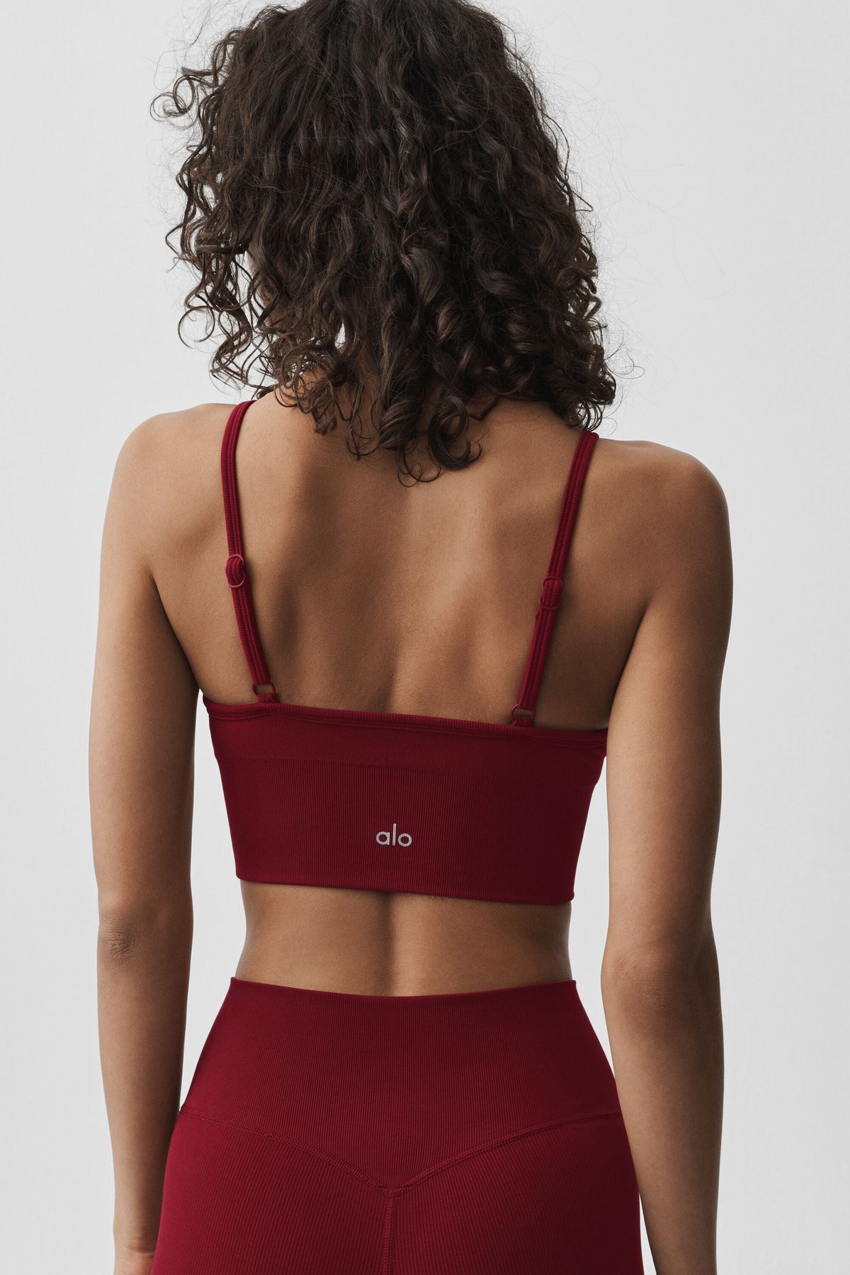 Alo Yoga Seamless Modal Ribbed Delight Bralette - Summer Romance Red - imagen 2