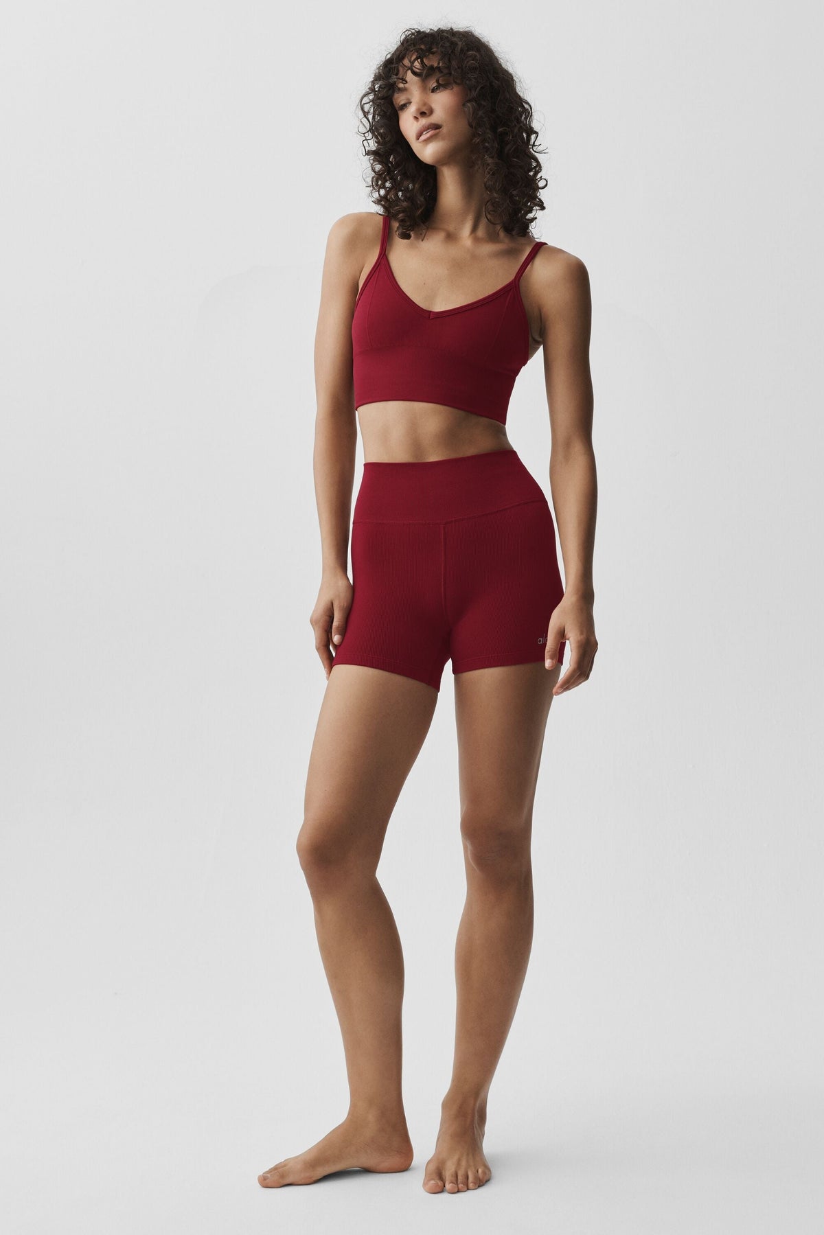 Alo Yoga Seamless Modal Ribbed Delight Bralette - Summer Romance Red - imagen 5