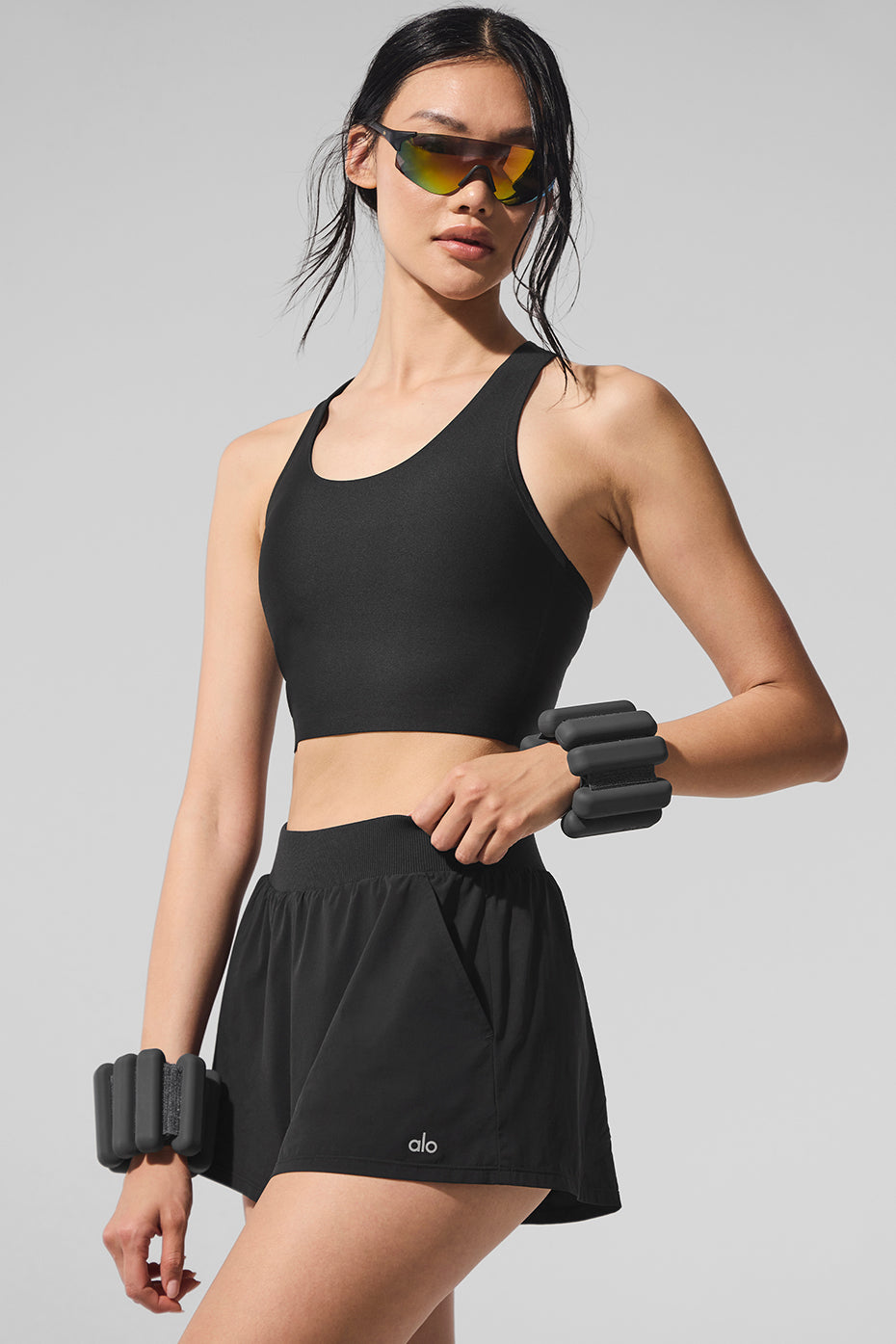 Alo Yoga Airlift Super Sleek Bra Tank - Black - imagen 3