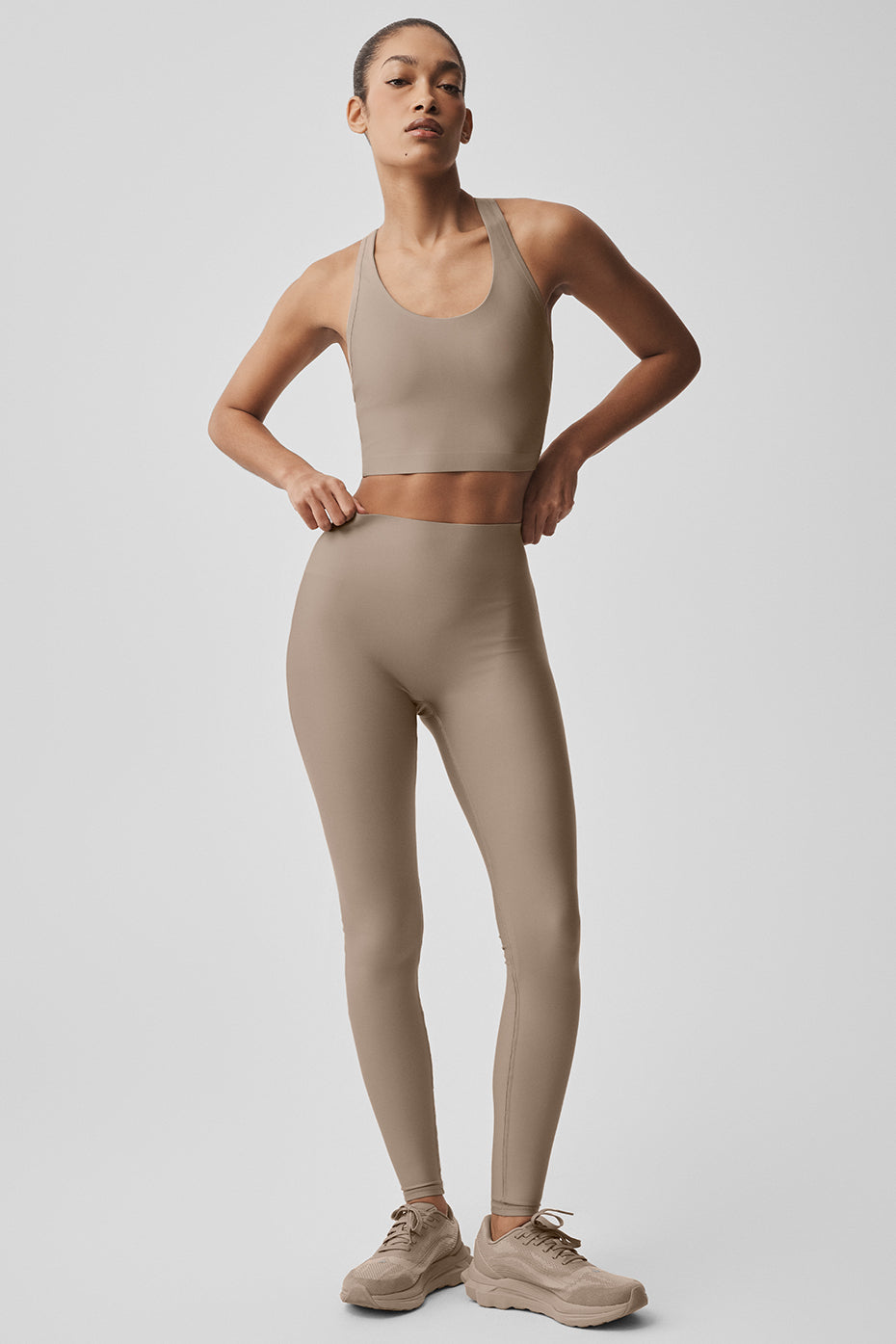 Alo Yoga Airlift Super Sleek Bra Tank - Gravel - imagen 6