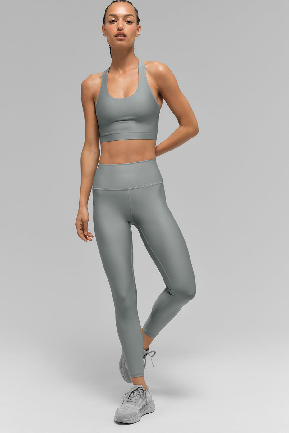 Alo Yoga Airlift Super Sleek Bra Tank - Lunar Grey - imagen 6
