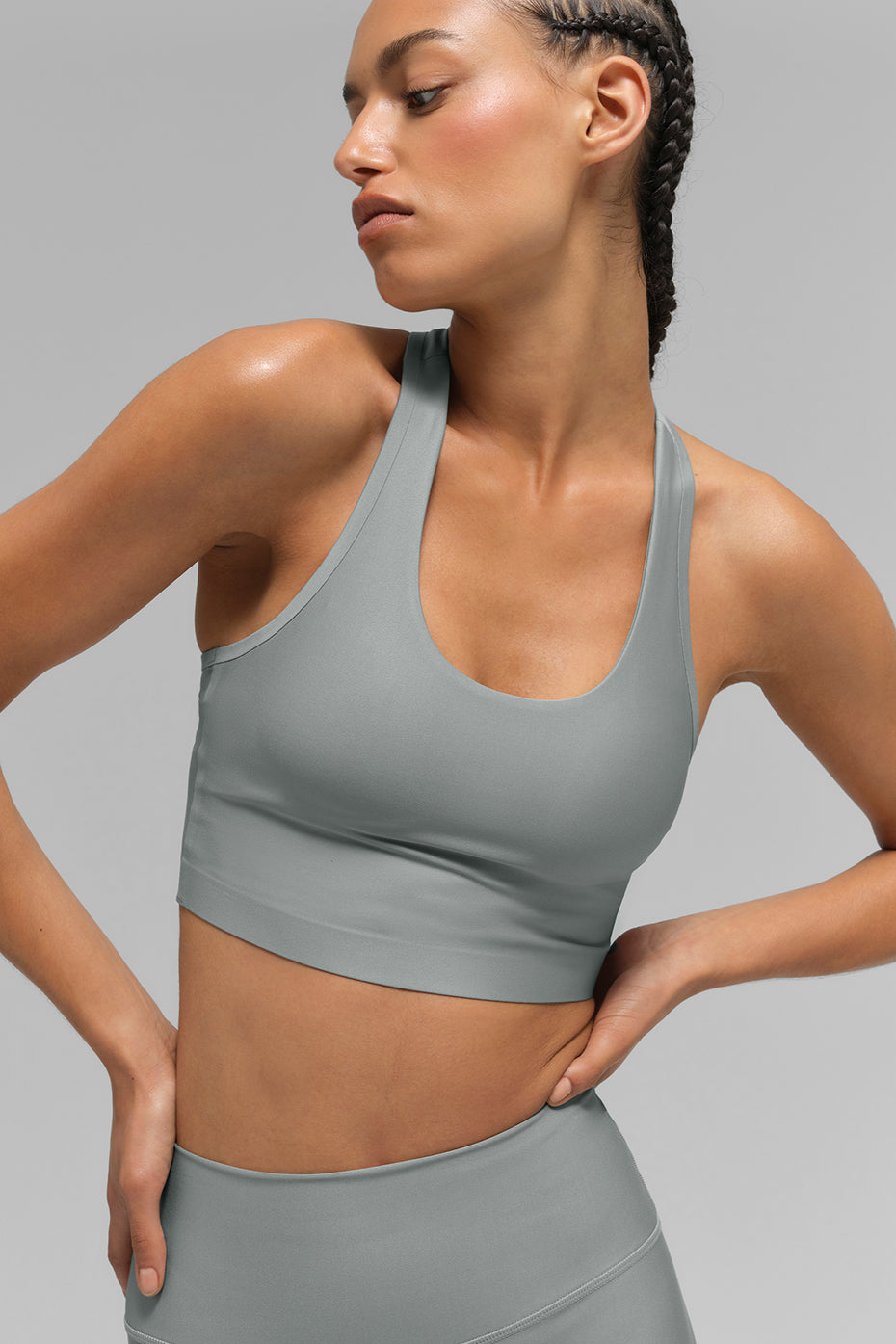 Alo Yoga Airlift Super Sleek Bra Tank - Lunar Grey - imagen 3
