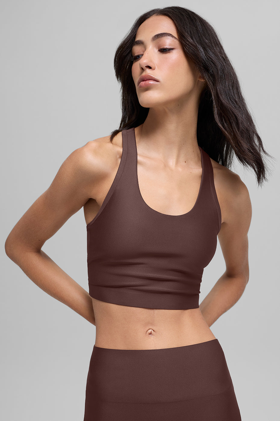 Alo Yoga Airlift Super Sleek Bra Tank - Brownstone - imagen 2