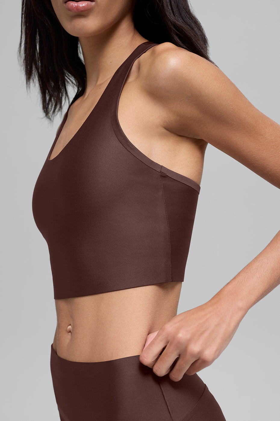 Alo Yoga Airlift Super Sleek Bra Tank - Brownstone - imagen 4