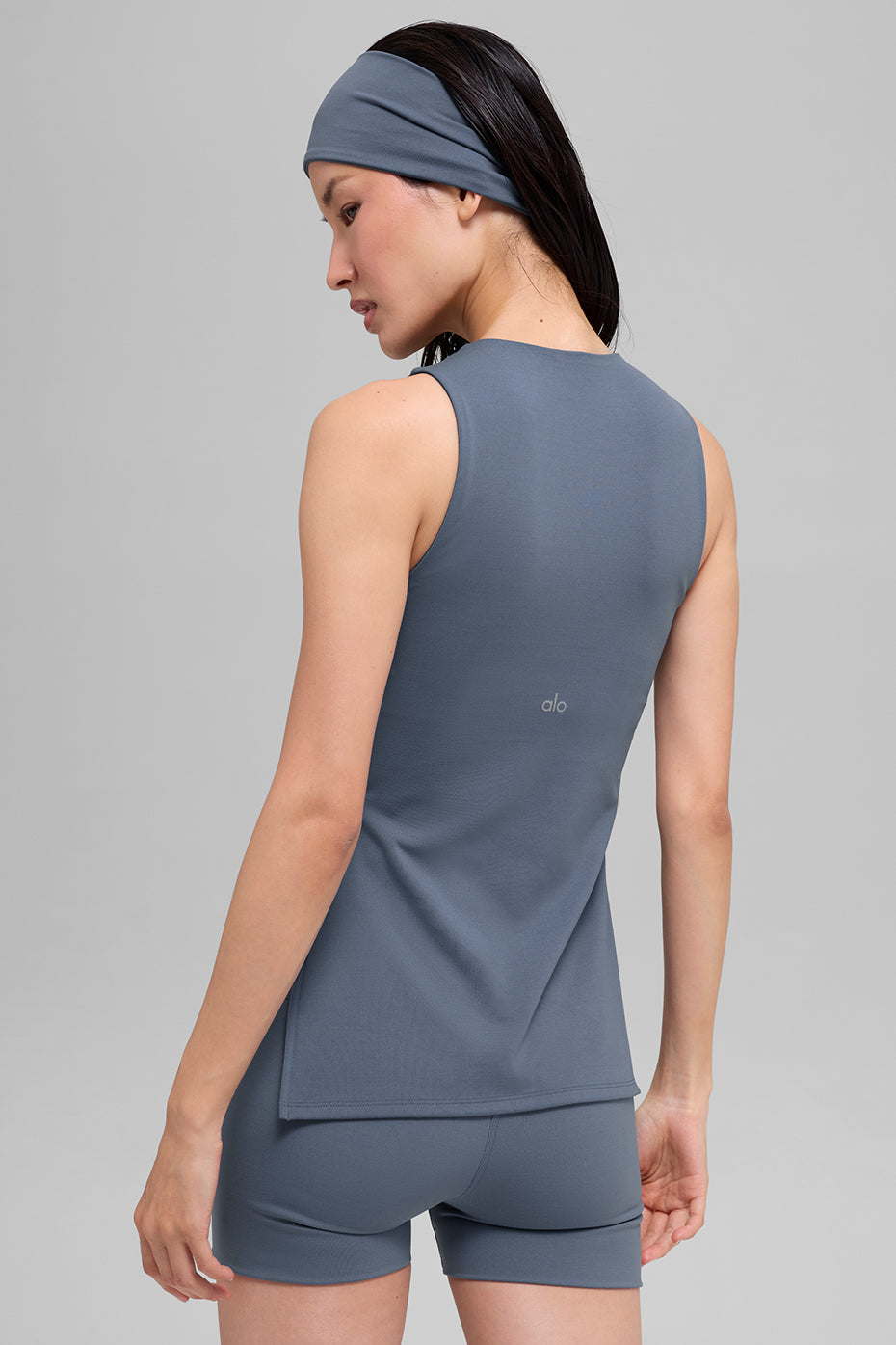 Alo Yoga ALO Softsculpt Precision Full Length Bra Tank - Bluestone - imagen 2