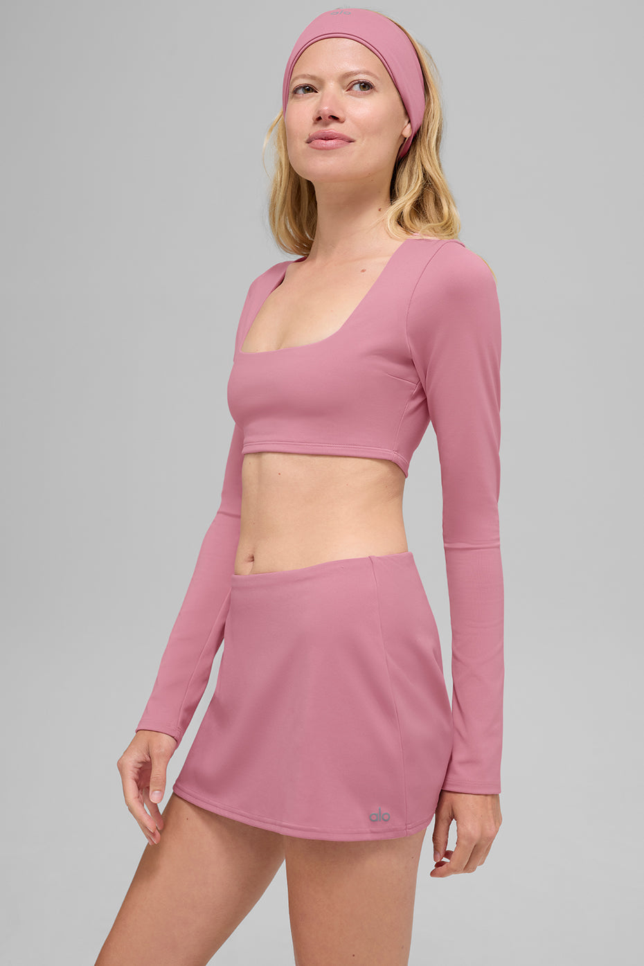 Alo Yoga ALO Softsculpt Precision Long Sleeve Bra - Pink Wild Rose - imagen 5