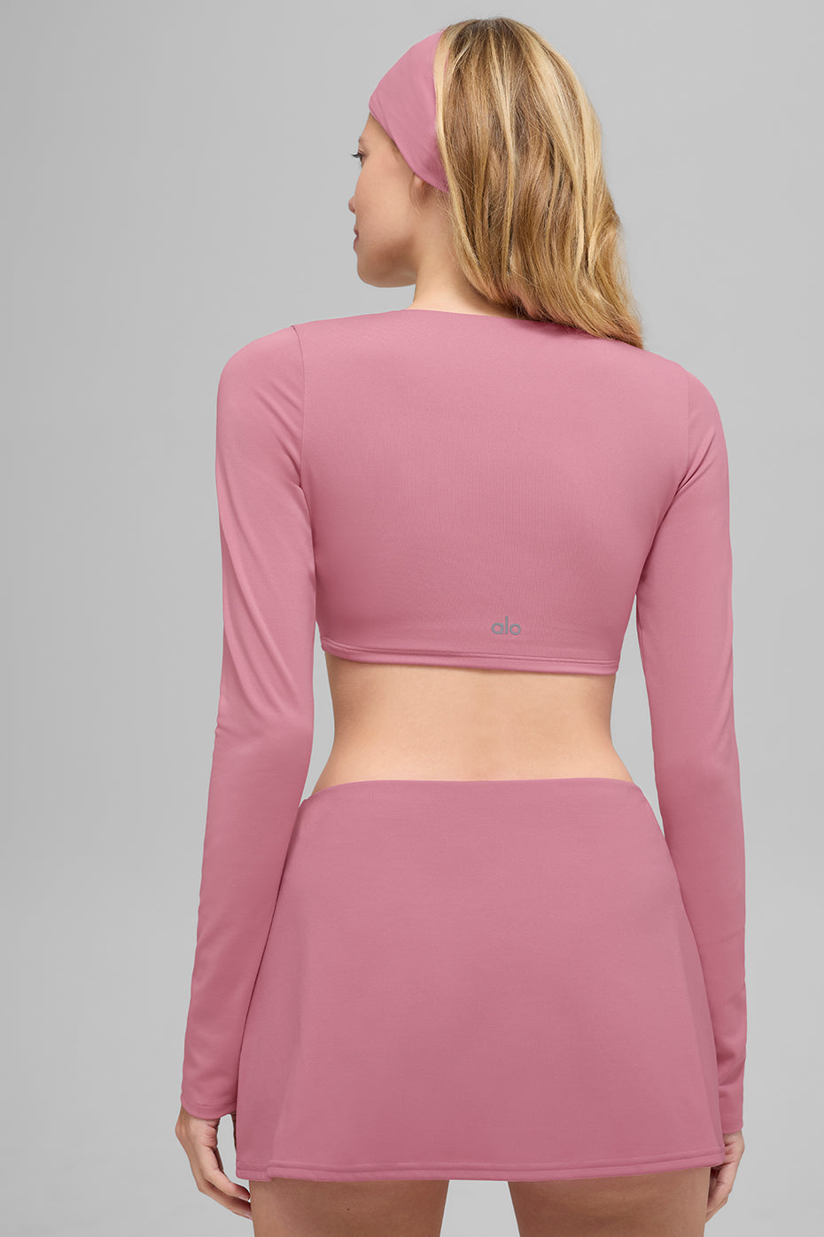 Alo Yoga ALO Softsculpt Precision Long Sleeve Bra - Pink Wild Rose - imagen 3