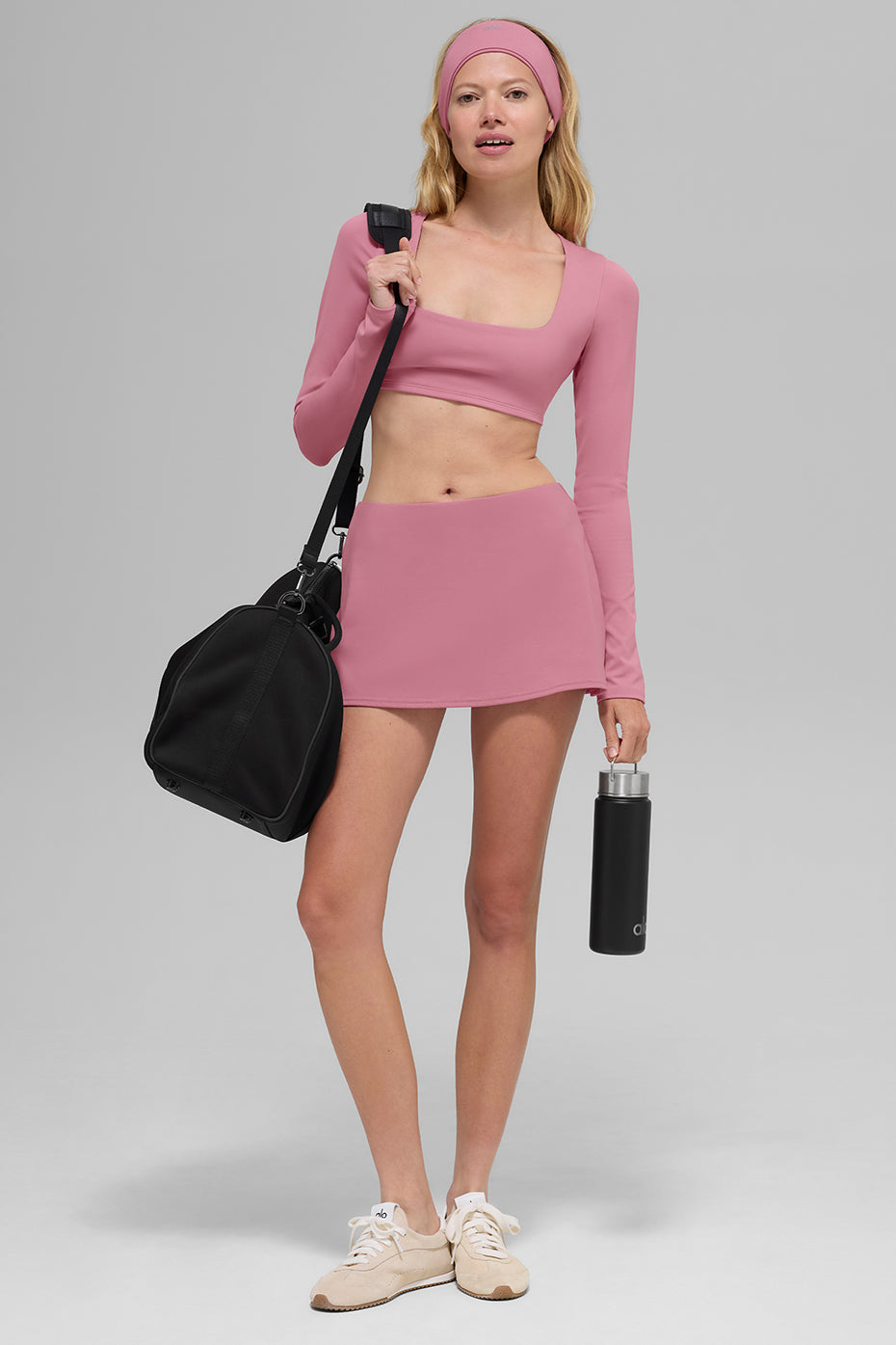 Alo Yoga ALO Softsculpt Precision Long Sleeve Bra - Pink Wild Rose - imagen 6