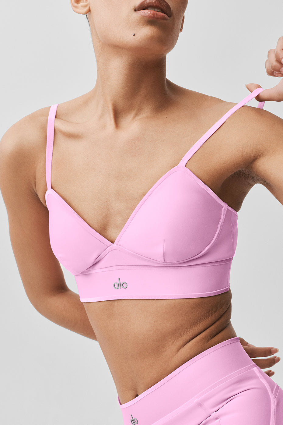 Alo Yoga Airlift Love Language Bra - Candy Heart Pink - imagen 2
