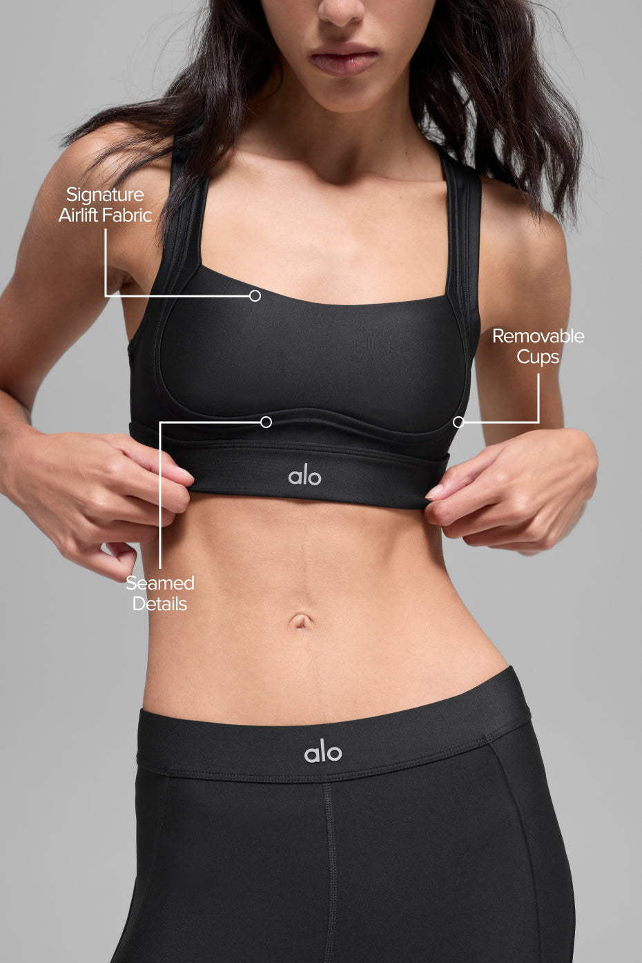 Alo Yoga Airlift Ignite Bra - Black - imagen 2