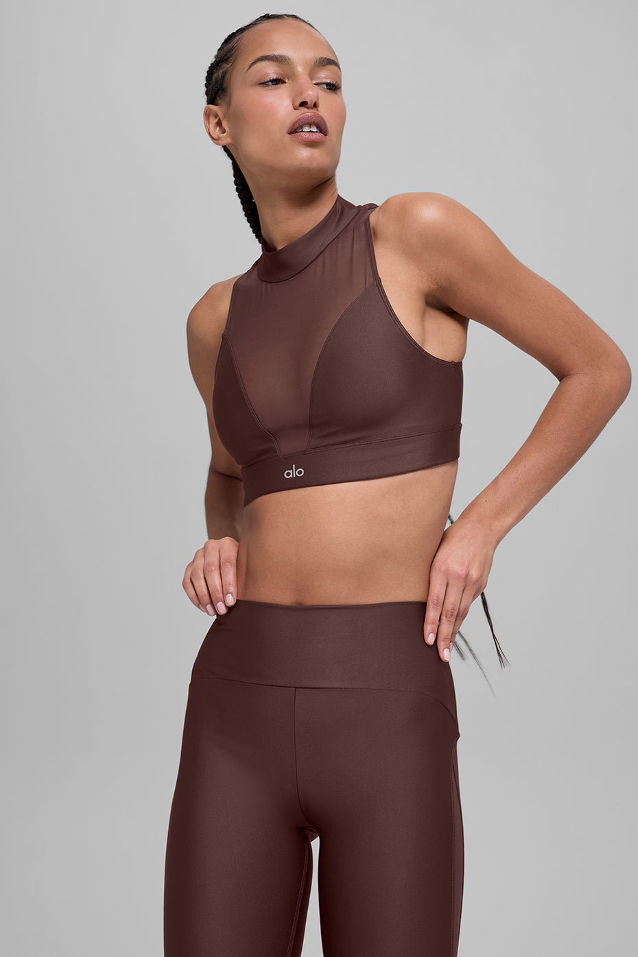 Alo Yoga Airlift Mesh Infatuation Bra - Brownstone - imagen 3