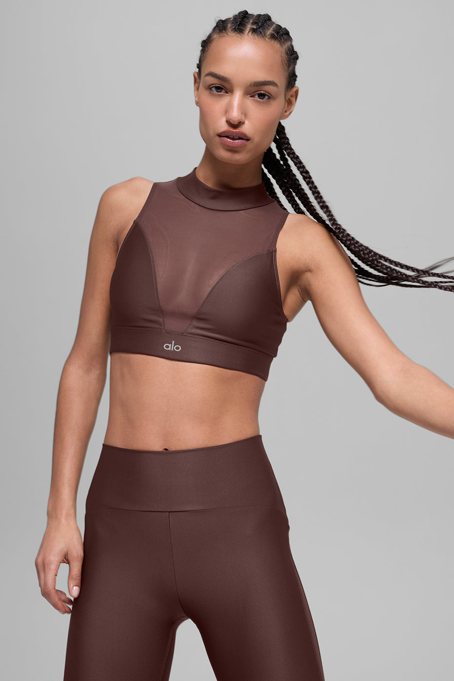 Alo Yoga Airlift Mesh Infatuation Bra - Brownstone - imagen 1