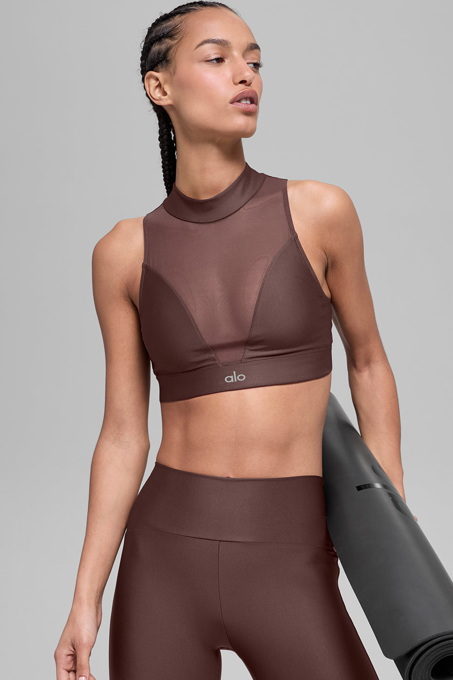 Alo Yoga Airlift Mesh Infatuation Bra - Brownstone - imagen 5