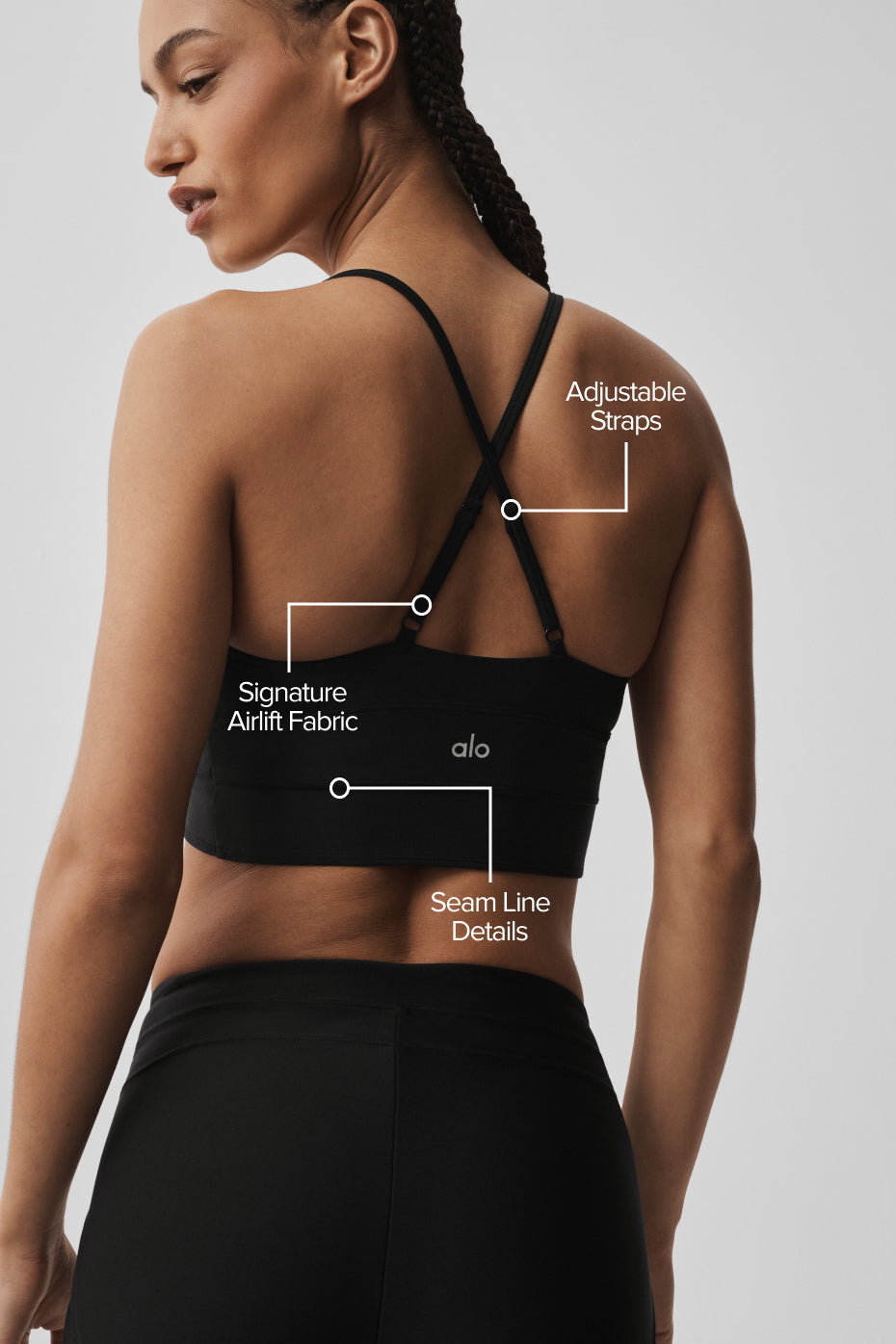 Alo Yoga Airlift Evolve Bra - Black - imagen 2