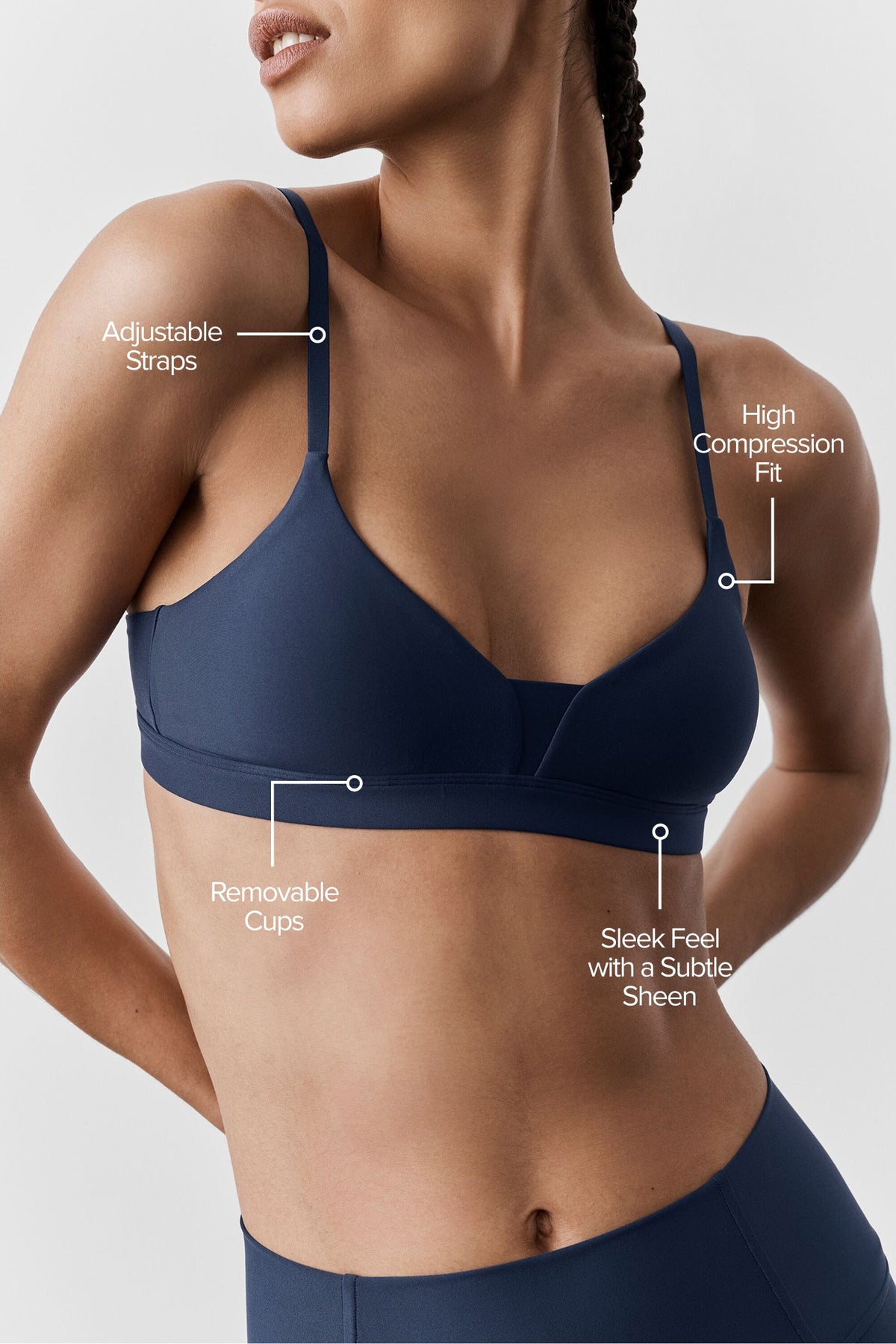 Alo Yoga Airlift Fine Line Bra - Navy - imagen 2