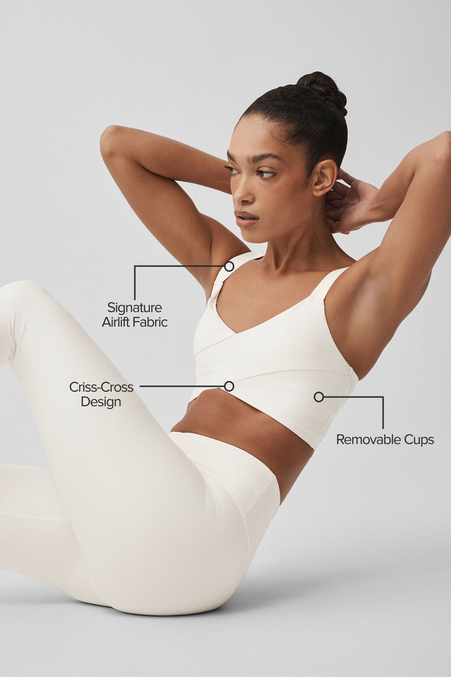 Alo Yoga Airlift Horizon Bra - Ivory - imagen 2