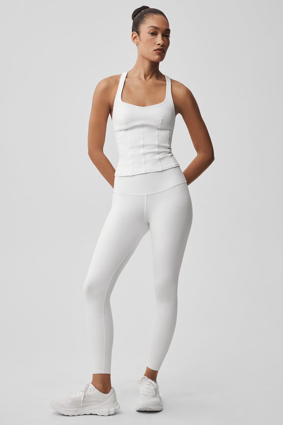 Alo Yoga Airbrush Sparks Fly Corset Tank - White - imagen 5