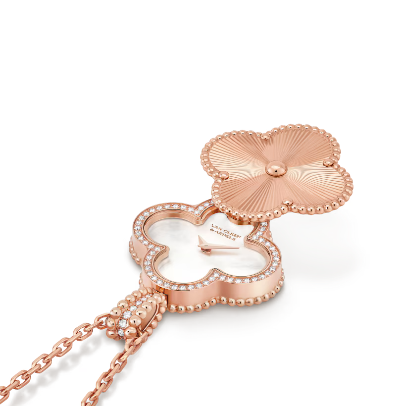 Reloj Van Cleef & Arpels colgante secreto Alhambra